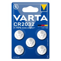 baterie litiu 3v cr2032 230mah, dimensiuni 20 x 3.2 mm varta blister 5