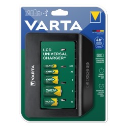 incarcator varta universal lcd charger plus acumulatori aa r6 aaa r3 c r14 d r20 9v 6lr61 6lf22 57688