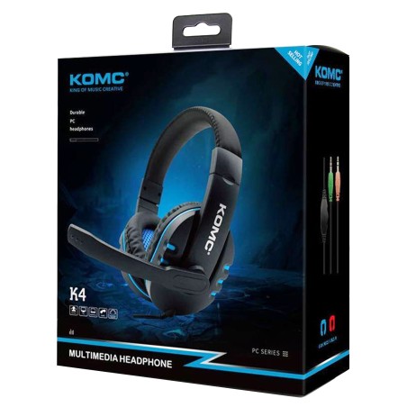 casca cu microfon pe brat , conectare jack 2x 3,5mm komc k4 ted301448