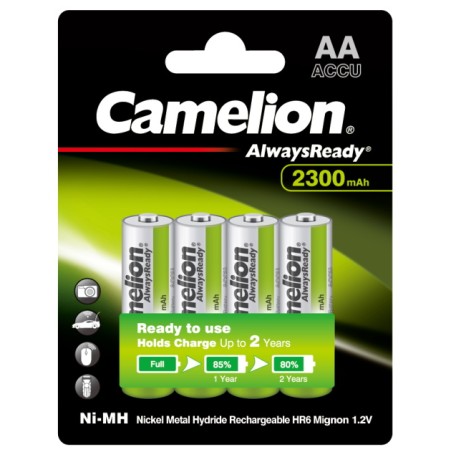 baterie reincarcabila camelion aa lr6 acumulatori preincarcati ni-mh 1.2v 2300mah blister 4