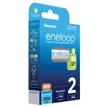 eneloop acumulatori ni-mh 1.2v aa r6 2000mah preincarcati 2100 cicluri bk-3mcde/2be eco plastic free blister 2