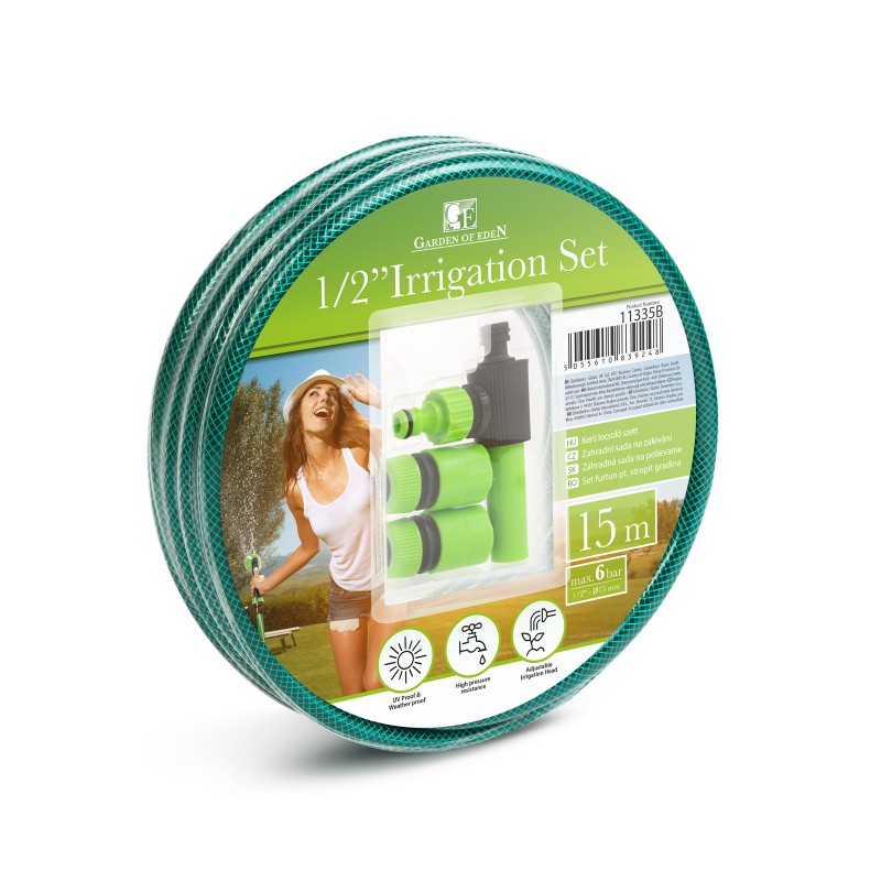 garden of eden - set de stropit gradina, 15 m, verde