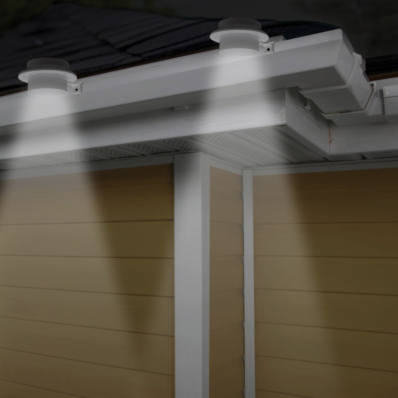 lampa solara pt. stresini/garduri cu 3 led-uri, alb lampa solara pt. stresini/garduri cu 3 led-uri, alb