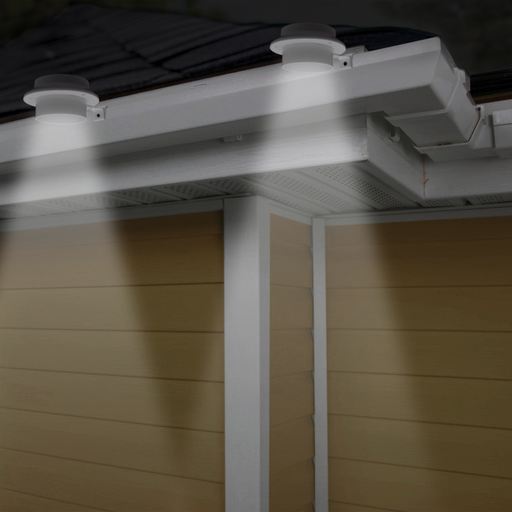 lampa solara pt. stresini/garduri cu 3 led-uri, alb