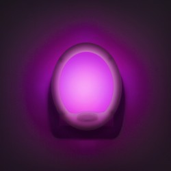 lumina de veghe led cu colori alternante premium "smooth" - 7 led, 8x10cm