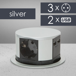 bloc multipriza incorporabil, 3 prize + usb