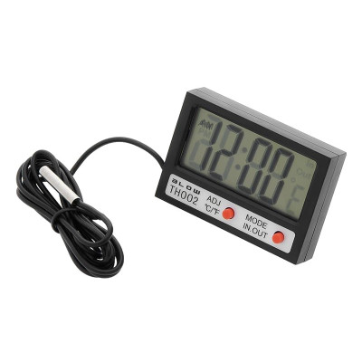 Termometre, Termometru universal clasic pentru interior cu afișaj LCD TH002 NEGRU -1, dioda.ro