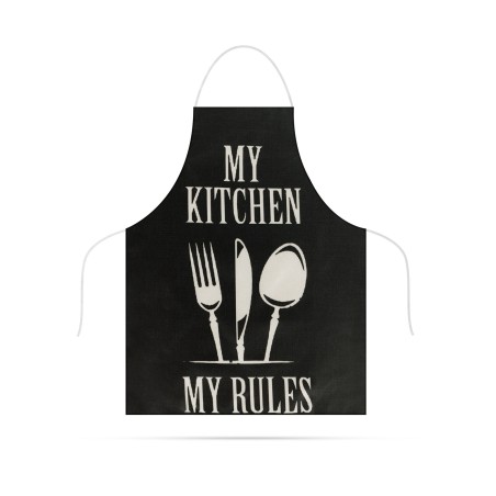 sort de bucatarie - 68 x 52 cm - my kitchen, my rules! (negru)