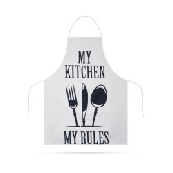 sort de bucatarie - 68 x 52 cm - my kitchen, my rules! (alb)
