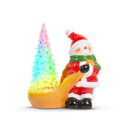 decor de craciun led rgb - om de zapada - 13 x 7 x 15 cm