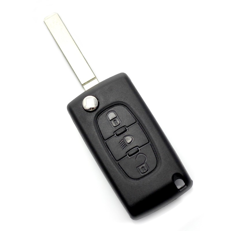 citroen / peugeot 307 - carcasa tip cheie briceag cu 3 butoane, lama va2-sh3 cu suport baterie citroen / peugeot 307 - carcasa tip cheie briceag cu 3 butoane, lama va2-sh3 cu suport baterie