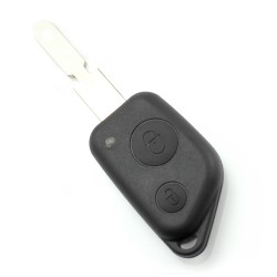 citroen / peugeot - carcasa cheie cu 2 butoane, lama 4 "piste"