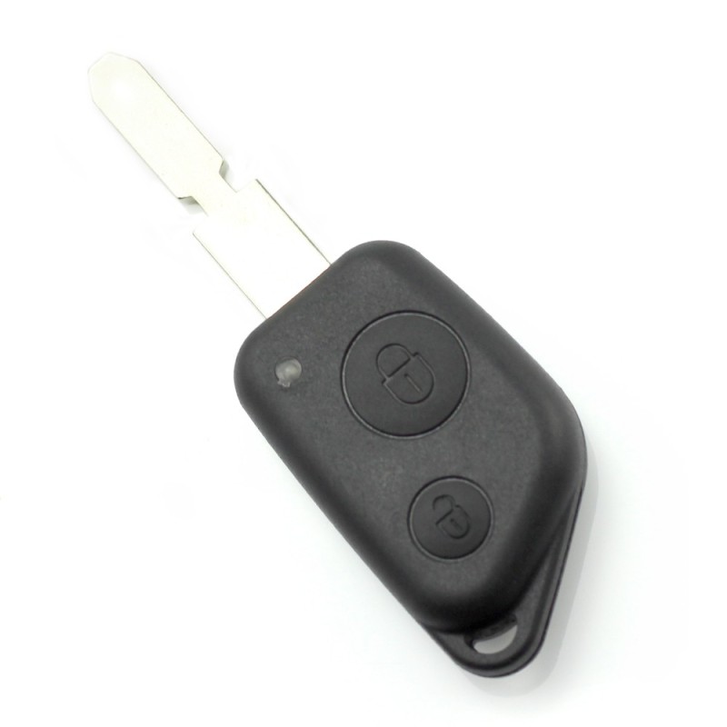 citroen / peugeot - carcasa cheie cu 2 butoane, lama 4 "piste"