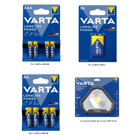 pachet promotional varta longlife, lanterna led de lucru