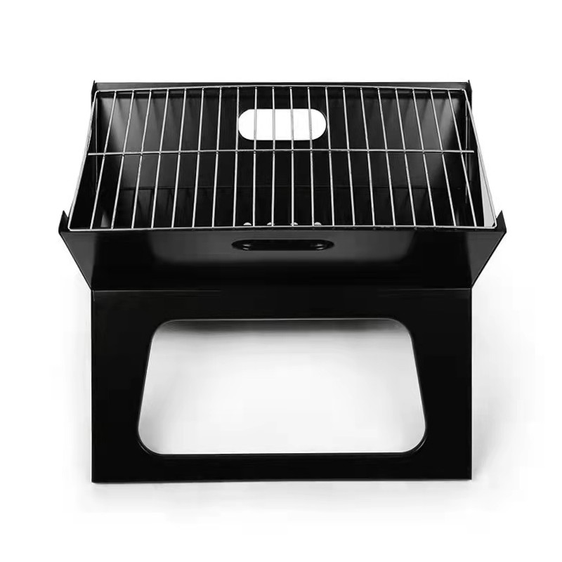 gratar de gradina pe lemne, din otel, pliabil