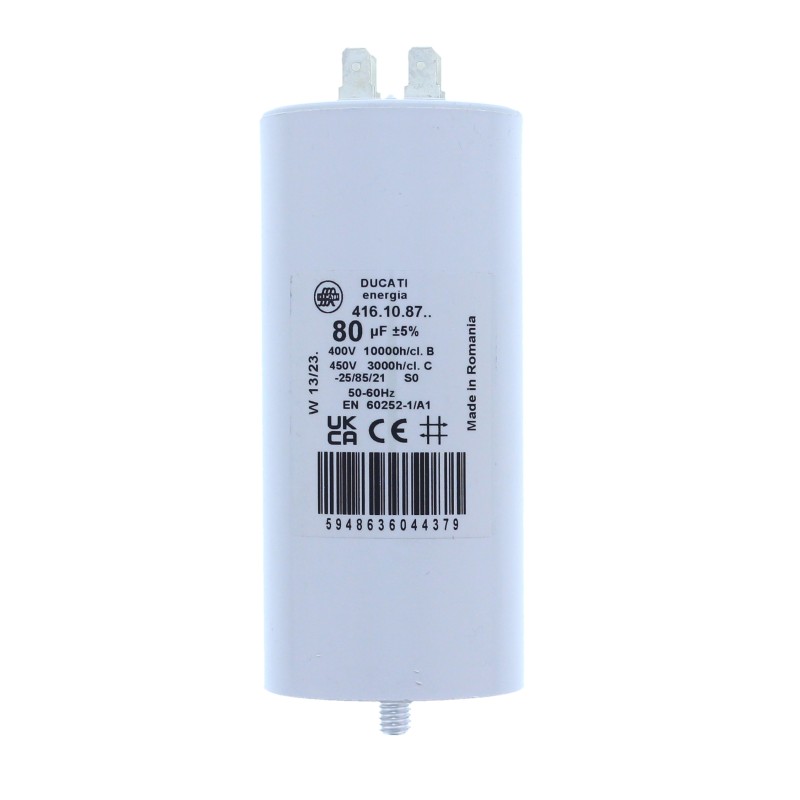 condensator pornire motor 425v 80uf cu pin, ducati energia 416108764