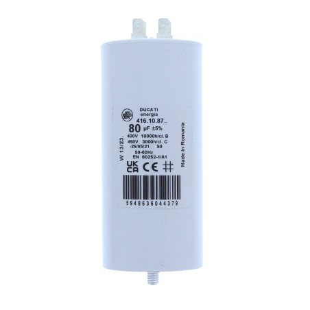 condensator pornire motor 425v 80uf cu pin, ducati energia 416108764