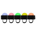 set 4 inele iluminate led 3x0.2w rgb