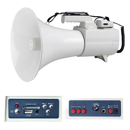 megafon profesional 45w cu usb/sd + sirena