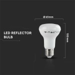 bec led r63 e27 8.5w 4000k alb neutru, cip samsung