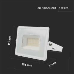 reflector led smd 30w 3000k ip65 - alb