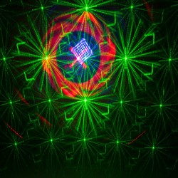 mini laser 160mw + efect led rgb 3w