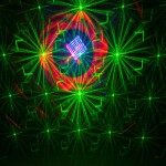 mini laser 160mw + efect led rgb 3w