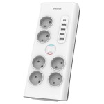 prelungitor surge protector 6 prize 2m 5 x usb philips prelungitor surge protector 6 prize 2m 5 x usb philips