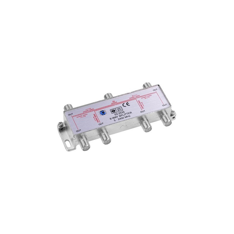 splitter 6 cai power pass 5-2450 mhz