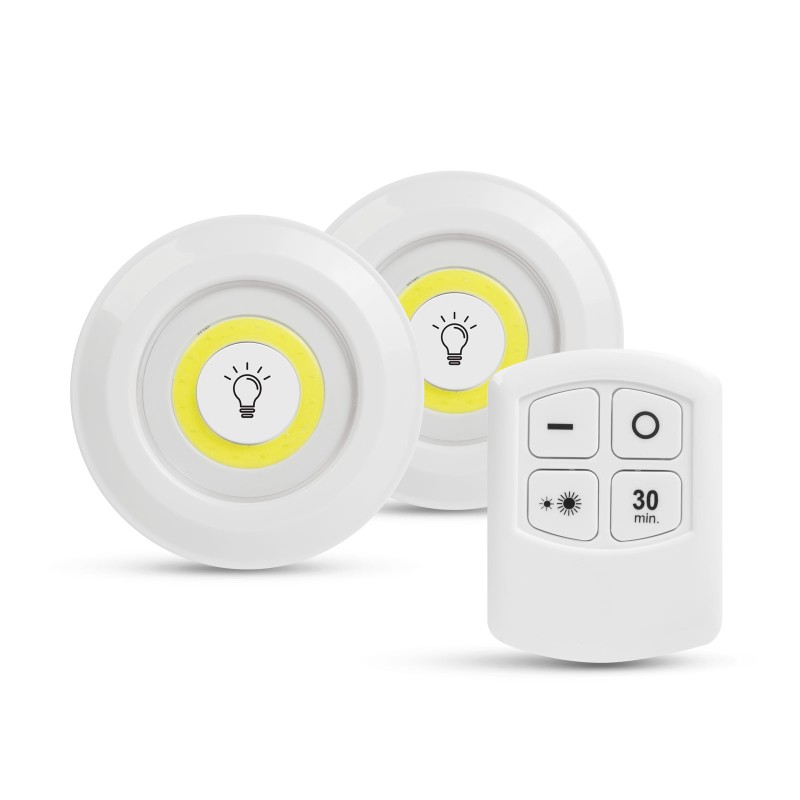 set de lampi autoadezive de perete - cu telecomanda