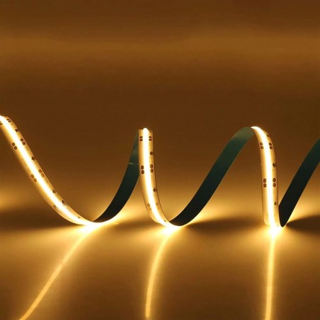 banda led cob - alb cald - 24v - 11w/m - 312 led-uri/metru - 10 m / pachet