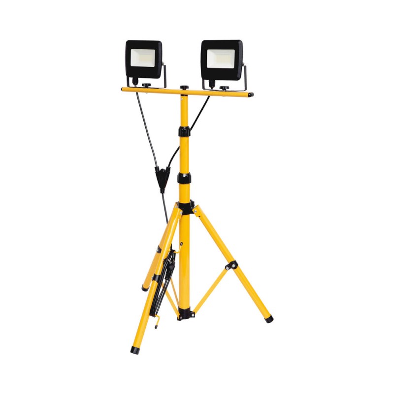 proiector led de lucru cu trepied, 2x30w 5400lm 4000k ip65 modee