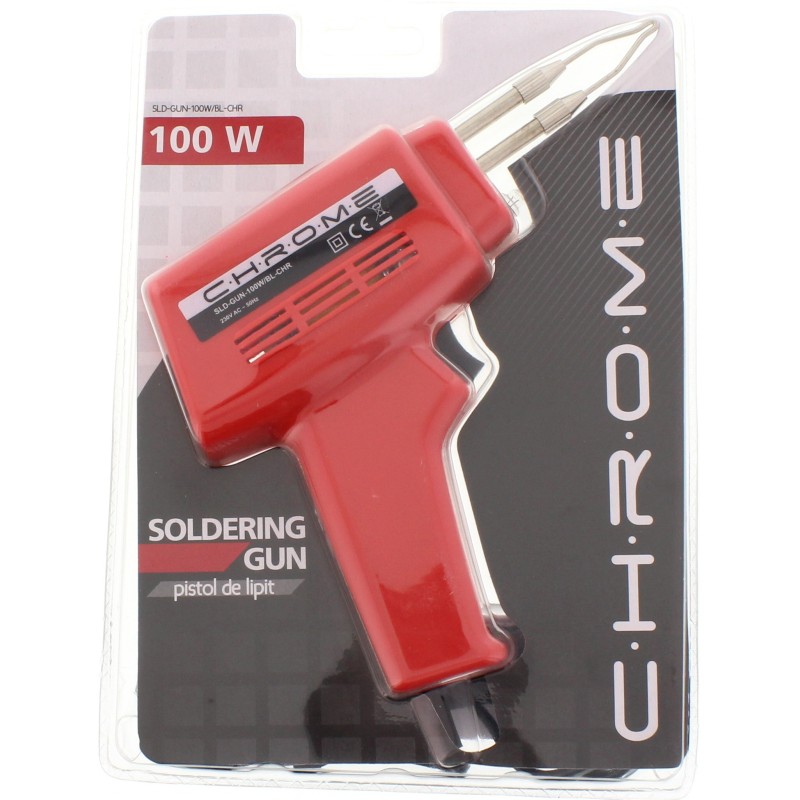 pistol de lipit in blister, chrome