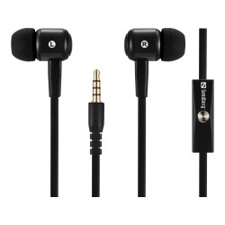 casti in-ear cu fir sandberg 125-62, microfon, negru