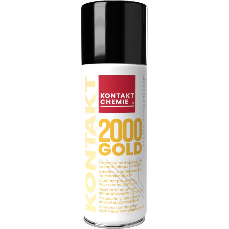 spray lubrifiant de protectie pentru contacte placate cu metal, 200ml, gold 2000 kontakt chemie