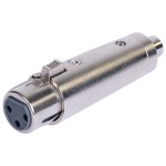 adaptor xlr mama - rca mama metal