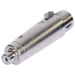 adaptor xlr mama - rca mama metal