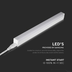 corp iluminat led t5 7w 60cm 3000k alb cald cip samsung