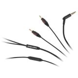 cablu casti audio cu microfon jack - 2x jack 1m k&m