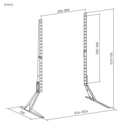 stand picioare tv 23-75 40kg kruger&matz