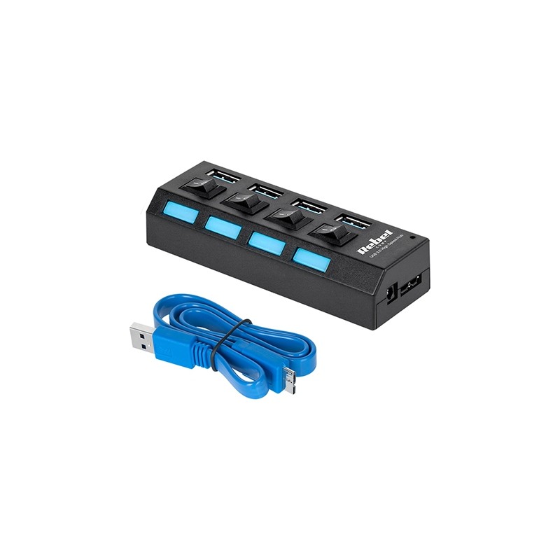 hub usb 3.0 4 porturi rebel