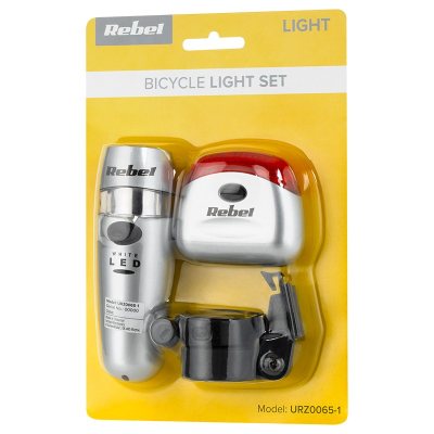 set lumini fata spate bicicleta rebel