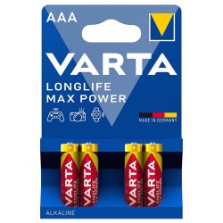 baterie alcalina lr03 max power varta blister 4 buc
