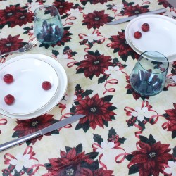 fata de masa de craciun - model vasc - flanel - 132 x 178 cm