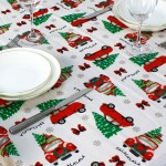 fata de masa de craciun - model masina cu brad - flanel - 132 x 178 cm fata de masa de craciun - model masina cu brad - flanel - 132 x 178 cm