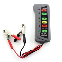 tester pentru baterie si alternator / 12v - 24v / cu indicatori led - carguard
