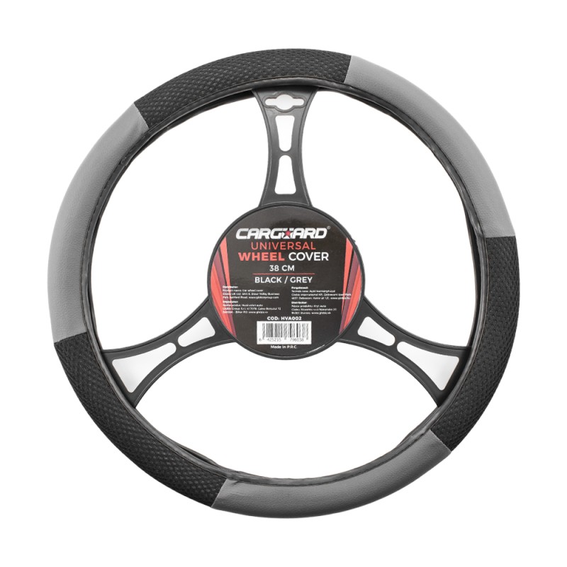 husa volan auto - negru / gri - carguard