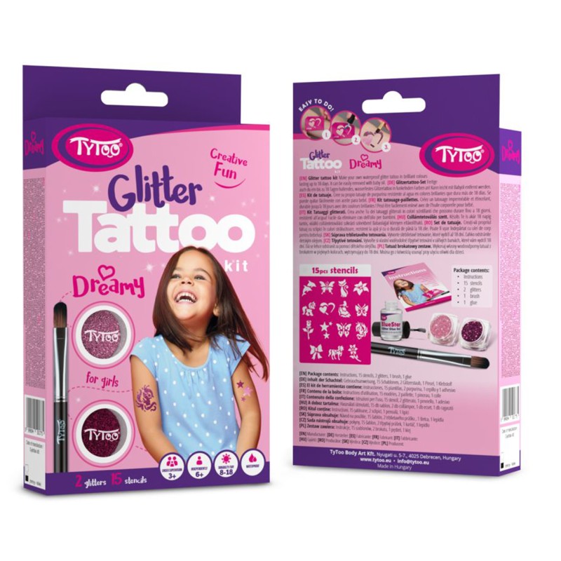 set de tatuaje cu sclipici tytoo dreamy