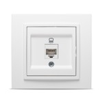 priza utp 1xrj45 cat6e st, alb mat, zena, el-bi priza utp 1xrj45 cat6e st, alb mat, zena, el-bi