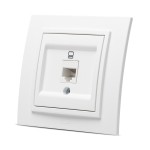 priza utp 1xrj45 cat6e st, alb mat, zena, el-bi priza utp 1xrj45 cat6e st, alb mat, zena, el-bi